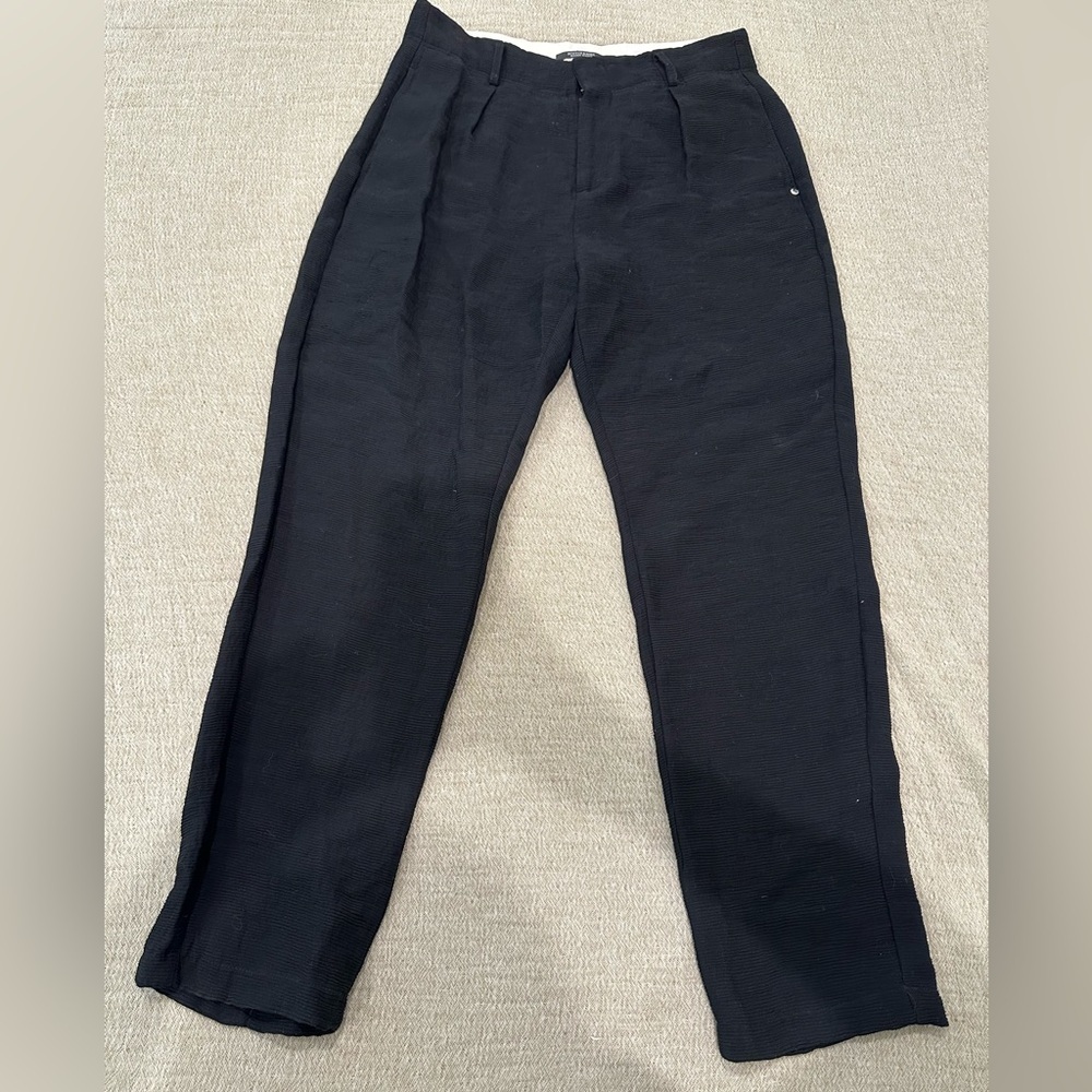 Scotch & Soda Black Textured Pants